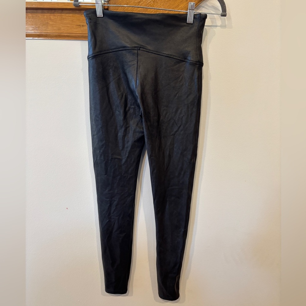 SPANX Faux Leather Black Leggings - Picture 5 of 6